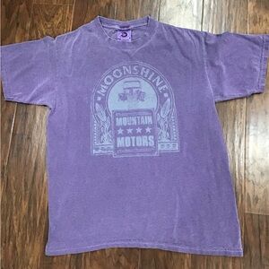 Moonshine Mountain Motors Purple Graphic Tee